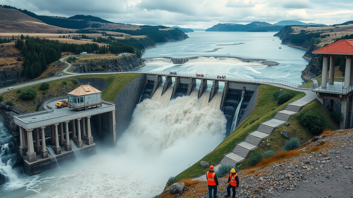 A világ legnagyobb gátjának átszakadása és következményei képe.
