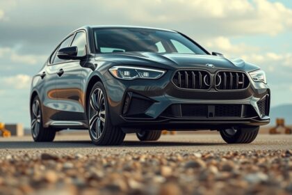 Új BMW használtautó a szabadban, napfényben