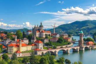 Bács-Kiskun megye szépségei és történelmi látnivalói, zöld dombokkal és folyókkal.