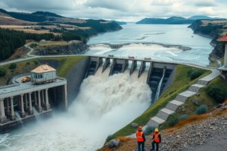 A világ legnagyobb gátjának átszakadása és következményei képe.