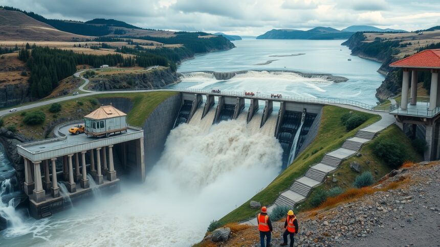 A világ legnagyobb gátjának átszakadása és következményei képe.