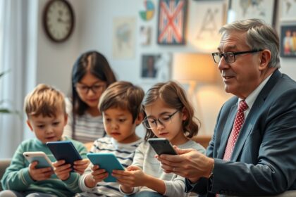 Gyermekek és felnőttek közösségi média használat közben