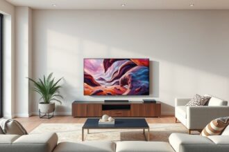 Philips 75PUS9010 LED TV a modern nappaliban