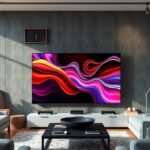 LG OLED65G53 tévé modern nappaliban, élénk színek és elegáns dizájn