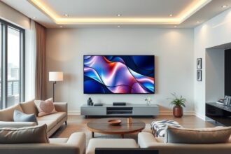 Samsung QE85QN900F prémium 85 hüvelykes 8K Neo QLED tévé otthoni környezetben