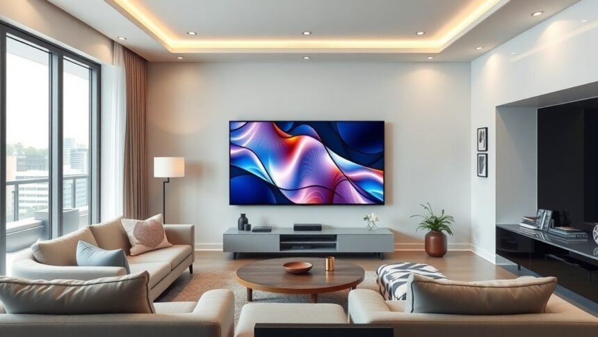 Samsung QE85QN900F prémium 85 hüvelykes 8K Neo QLED tévé otthoni környezetben
