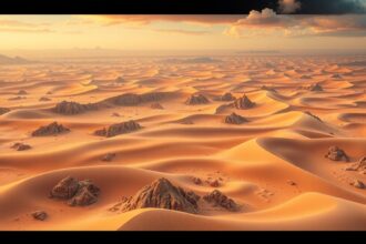 Végtelen homokdűnék a világ legnagyobb sivatagában