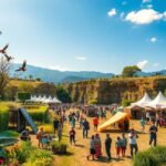 Több ezer látogató a természetfesztiválon a nemzeti parkban, sátrak alatt.