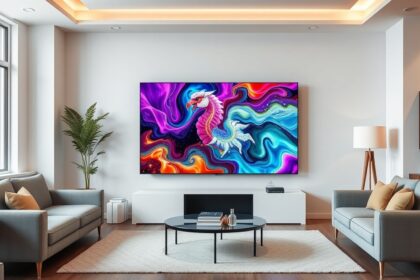 Nagy képernyős TCL 75C7K TV színes művészi képpel