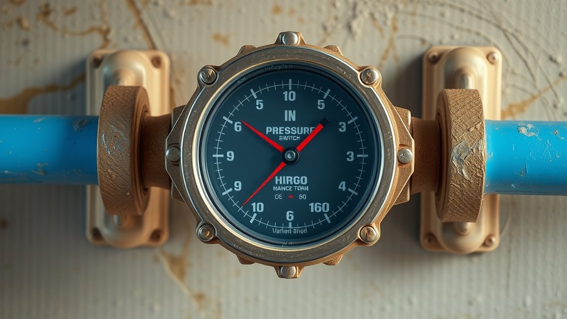 Hidrofor nyomáskapcsoló a vízellátás szabályozására