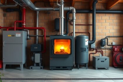 Fáradtolaj kazán a fűtési rendszerekhez, hatékony energiafelhasználás.