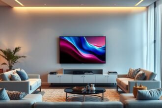 Philips 85PUS8510 Premium TV in a modern living room setting