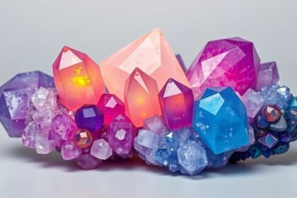 Színes asztrofillit kristályok és ásványok csoportja