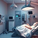 Plazmaferezis orvosi környezet, beteg monitorozva kezelési folyamat alatt.