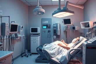 Plazmaferezis orvosi környezet, beteg monitorozva kezelési folyamat alatt.