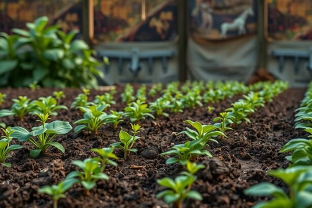 Friss növények a talajban, egészséges növénytermesztés bemutatása
