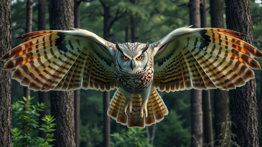 A világ legnagyobb baglyának lenyűgöző repülése a természetben.