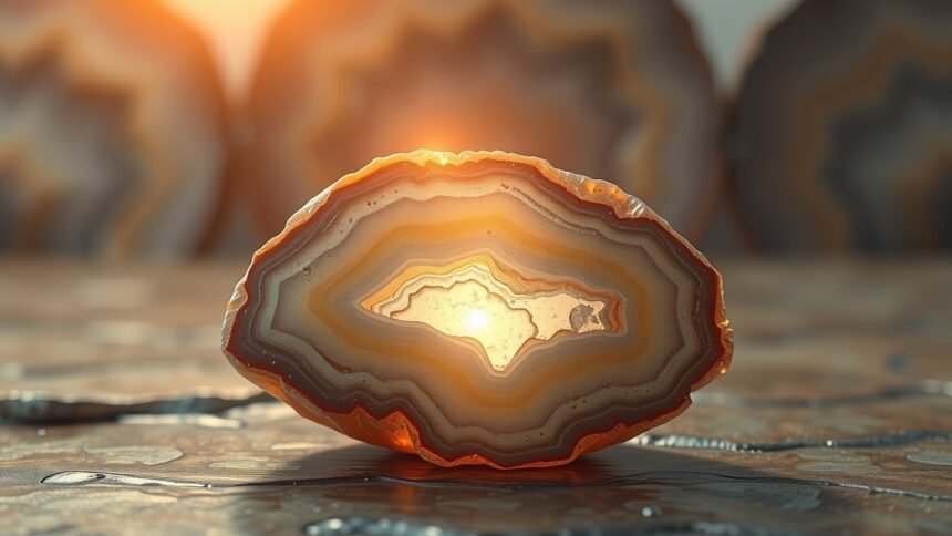 A gyönyörű achát kő, amely a belső béke és energia szimbóluma.