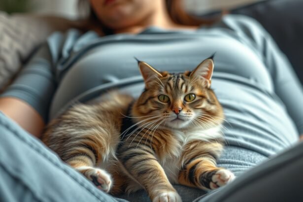 Macska dorombolása pihenés közben, stressz csökkentése