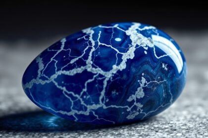 Szodalit kő, amely a belső harmóniát és a pozitív energiát szimbolizálja.