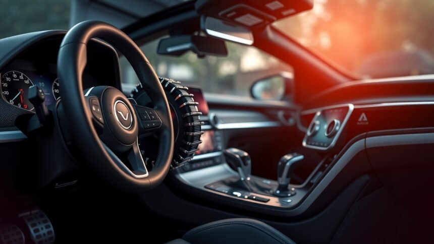 Automata kuplung bowden az autó műszerfalán