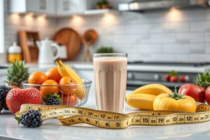 Ultra Loss Shake és friss gyümölcsök a konyhában