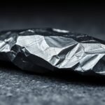 Hematit kristály a földön, erős védelmező energia forrás.