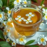 Szemvidítófű tea virágokkal díszítve, egészségmegőrző hatásai.