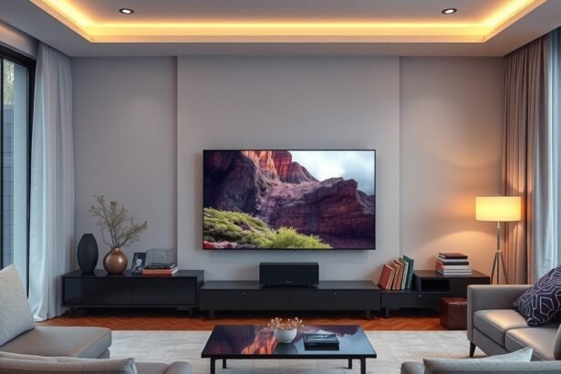 LG OLED83C51 TV in a modern living room setup.
