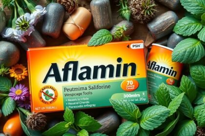 Aflamin gyulladáscsökkentő gyógyszer környezetbarát háttérrel