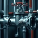 Sarokszelep a fűtési rendszerben, vízáramlás szabályozására.