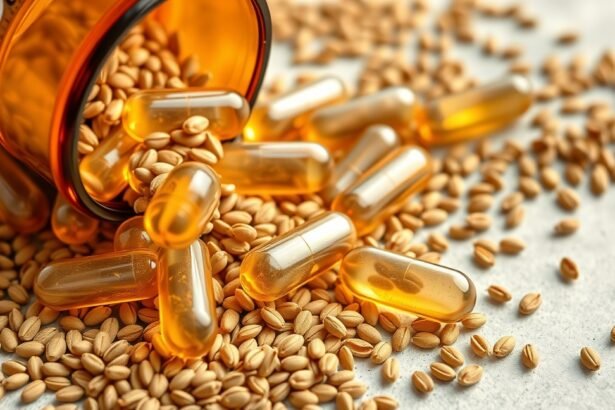 Lenmag kapszula és lenmag magok egy asztalon