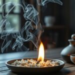Fehér zsálya füstölő füstje teret tisztító rituálékhoz