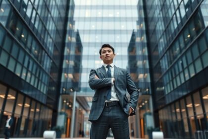 Üzletember, aki a csődeljárás lehetőségeit vizsgálja a megújulás érdekében.