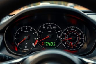 Üzemanyagszint-jelző a jármű műszerfalán