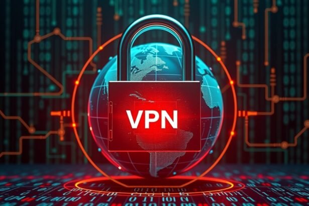VPN zár a globális hálózaton, online adatvédelem és biztonság megjelenítése.