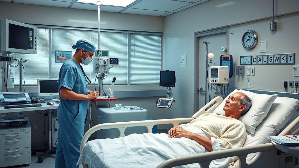 Kemoterápiás kezelésben részesülő beteg a kórházban