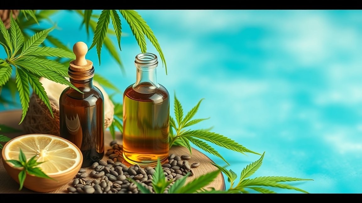 Hidegen sajtolt kendermagolaj palackok és kendermagok