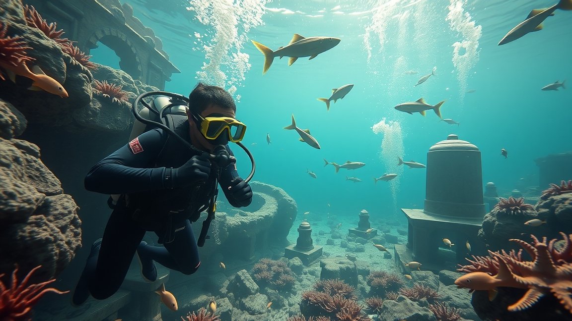 Búvár a Cartesius búvár alatt, hidrosztatika és tengeri élet felfedezése