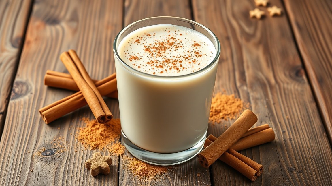 Fahéjas tej: Egészségügyi előnyök, tápanyagok és házi elkészítési tippek 1 Fahéjas tej pohárban, fahéjjal körítve