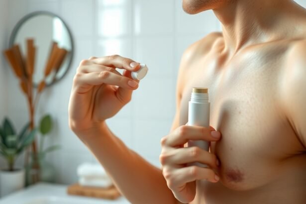 Férfi dezodor használata a fürdőszobában, bőrápolás