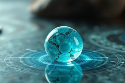 Tibeti türkiz gömb, energetikai tisztítás, meditációs háttér