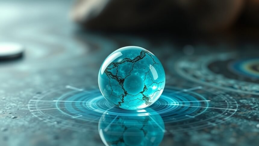 Tibeti türkiz gömb, energetikai tisztítás, meditációs háttér