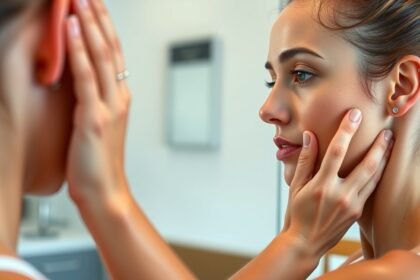 Női arcápolás, arcizomtornával a rugalmas bőrért.