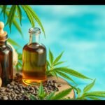 Hidegen sajtolt kendermagolaj palackok és kendermagok