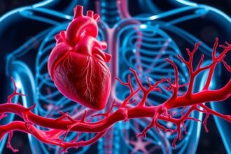 A szív és az erek illusztrációja a szív- és érrendszeri védelem bemutatására.