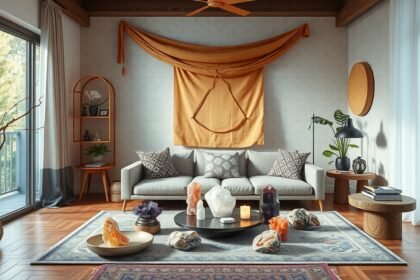 Modern lakás ásványkövekkel a közérzet javításáért