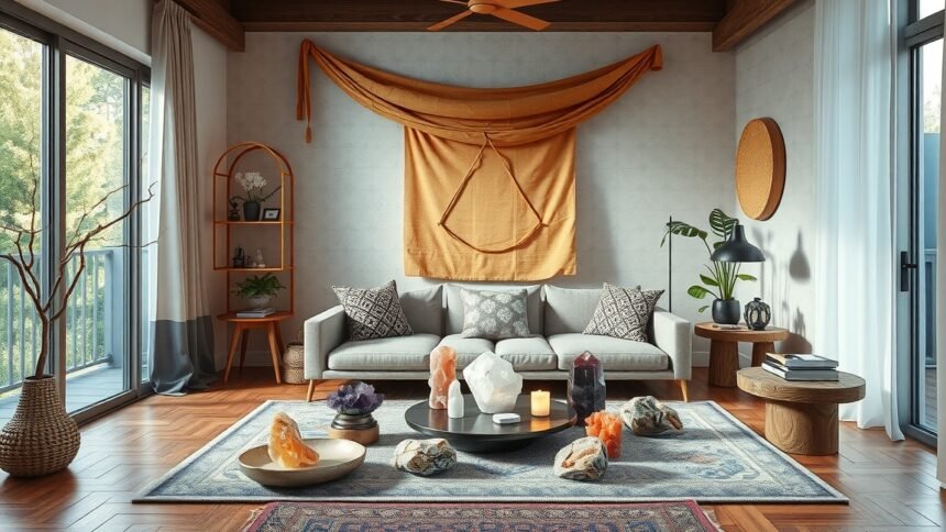 Modern lakás ásványkövekkel a közérzet javításáért