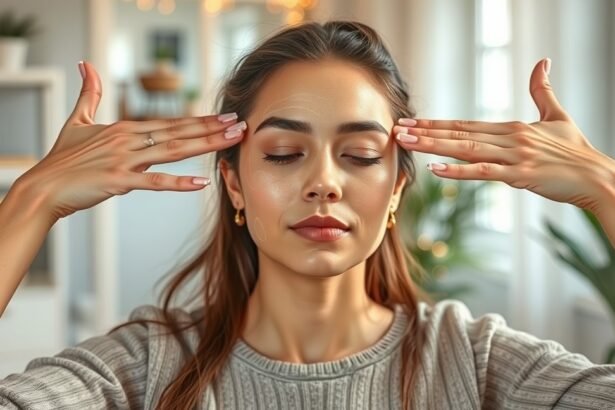 Nő arcizom torna közben, rugalmas bőrért és szépségápolásért