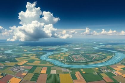 Légi felvétel a magyar tájról a Golf-áramlat hatása alatt